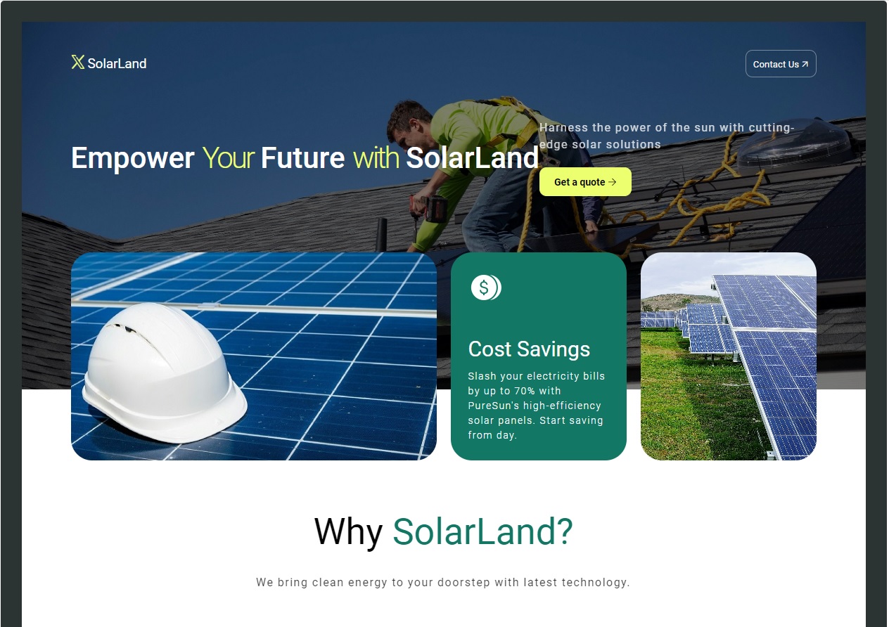 SolarLand website